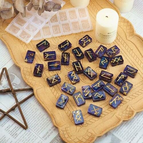 1 set DIY Resin Epoxy Casting Mold Energy Symbol Rune Symbol Silicone Mold Mirror Energy Symbol Crystal Epoxy Resin Molds