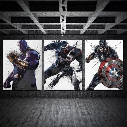 Marvel Avengers Superhero Comics Canvas Paintings Iron Man Movie Posters and Prints Wall Art Pictures for Living Room Home Decor