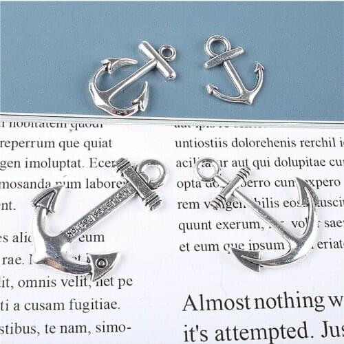 10 pcs/lot Alloy Creative Anchor Rudder Pendant Buttons Ornaments Jewelry Earrings Choker Hair DIY Jewelry Accessories Handmade