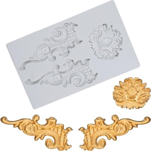 1PC Border European Relief Cake Decorating Tools Baking Pastry Supplies DIY Sugar Craft Silicone Chocolate Gumpaste Mold K689