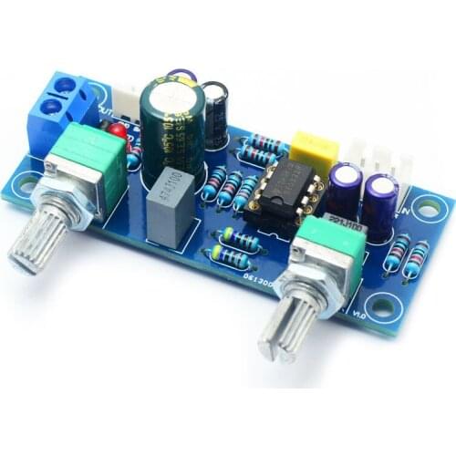 HOT-Low Pass Filter Bass Subwoofer Pre-AMP Amplifier Board Dual Power NE5532 Low Pass Filter Bass Preamplifier DIY Kit
