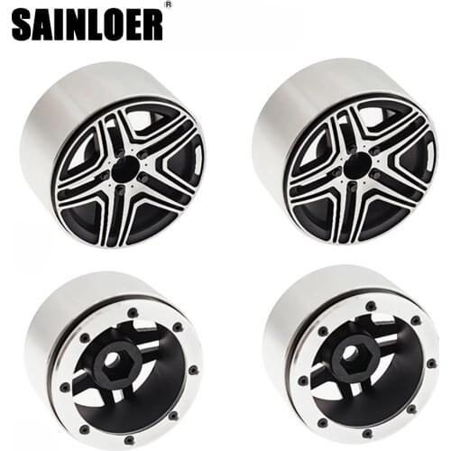 SAINLOER 4pcs/lot 2.2 Inch Metal Wheel Rim Hub Simulation RC Crawler Car Hub for for Axial SCX10 RR10 Traxxas TRX4 G63 G500