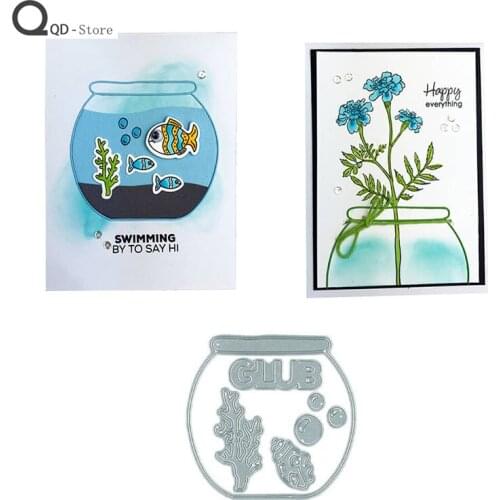 Fish Tank Metal Cutting Dies for Scrapbooking Mold Cut Stencil Handmade Tools DIY Card Make Mould Model Craft Decoration New