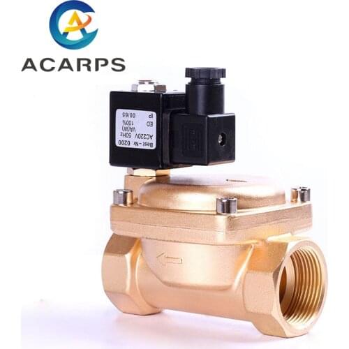 1-1/2" Pilot Operated High Pressure Normally Closed Brass Solenoid Valve 220V Pilot Operated Solenoid Valve