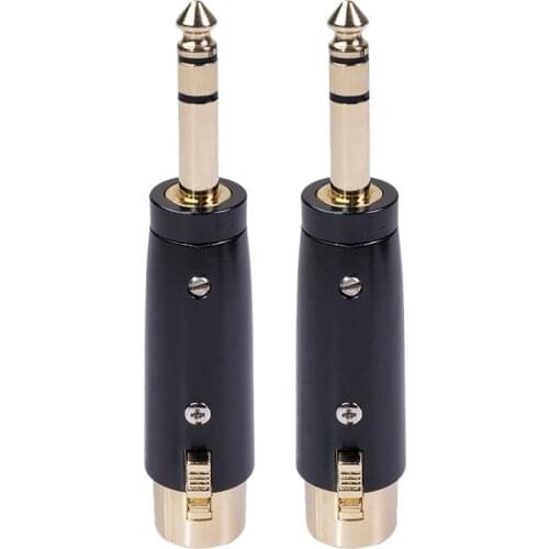 New LZ1165G 6.35 Stereo Male to XLX Female Audio Adapter Suitable for Guitar, Mixer, Microphone Connection