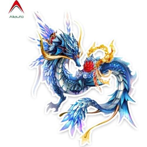 Aliauto Personalized Cartoon Car Sticker Animal Dragon Accessories PVC Waterproof Sunscreen Reflective Decal,12cm*15cm