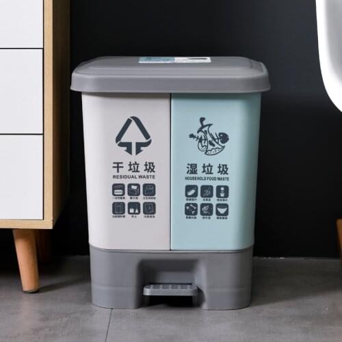 Luxury Modern Trash Can Bedroom Nordic Creative Garbage Sorting Trash Can Kitchen Cabinet Storage Cocina Kitchen Storage BC50TB
