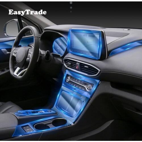 For Hyundai Santa Fe 2019 2020 Accessories TPU Transparent Film Car Dashboard Film Screen Protection Sticker Anti-scratch 20 Pcs