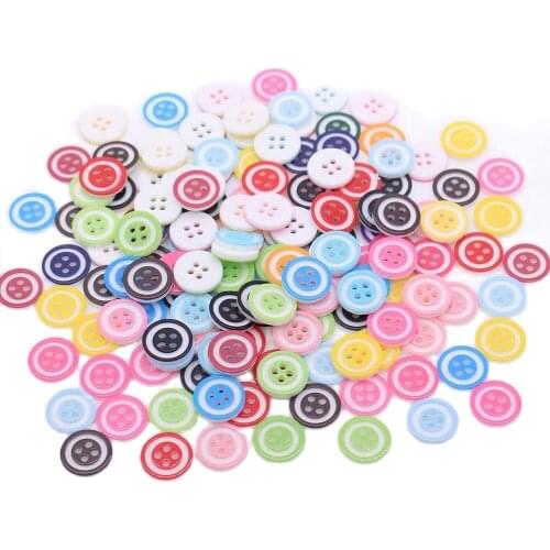 13mm DIY Resin Buttons Annular Groove Round Shape Sewing Clothes Button For Crafts Scrapbooking Sewing Accessories Botones