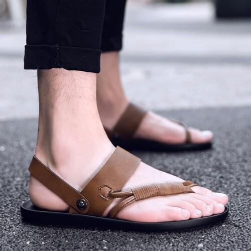 Sandali Da Uomo Sandalias Men Sandalen Heren Sandals Shoes Piel De Cuero Para Hombre Verano Roman Summer Beach For Man