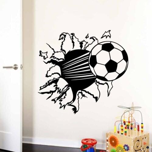 3 d football removable vinyl wallpaper living room bedroom PVC material Home Art Mural wall decals Decoration Y-41