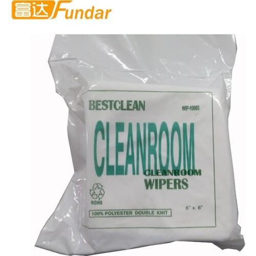 Best clean room 100% polyester double knit 6"*6"cleanroom wipers