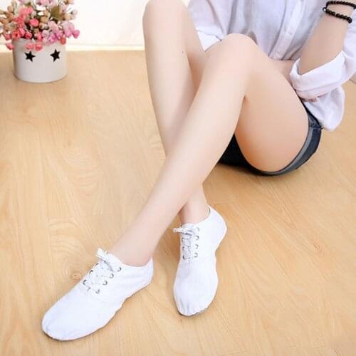Dance shoes canvas lace up jazz shoes ballerina shoes for girls canvas jazz boots gymnastics shoes dance footwear