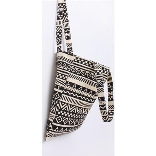 Bohemian Striped Women Shoulder Bag Shopping Bags High Quality Cotton Travel School Books Bags Free shipping