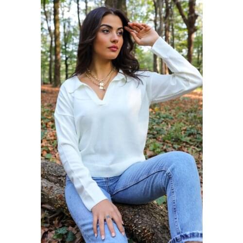 Womens Shirt Tan Polo V-Neck Knitwear Dress T-Shirt 2021 train Fashion