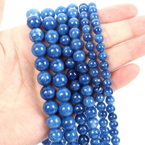 1Strand/Lot 6/8/10mm Natural Stone Aquamarine Round Beads Loose Spacer Bead For Jewelry Making DIY Accessories