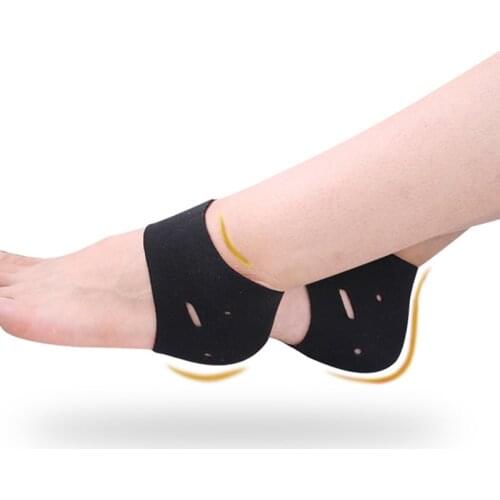 1Pair Silicone Moisturizing Gel Heel Socks Black Elastic Cloth Cracked Dry Foot Skin Care Protectors Insole Pad Sock Anti-crack