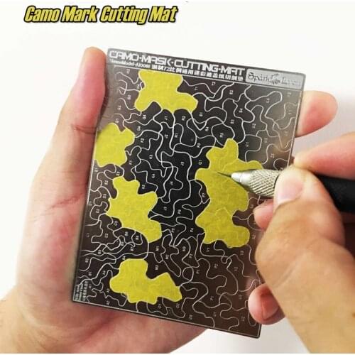 1pc Mini 1:72 1:100 Camo Mask Cutting Mat Forest Camo Hilly Area Desert Camo Cutting Pad Military Model Making AJ0088