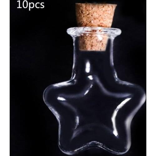 10Pcs Mini Empty Glass Wishing Message Bottle with Cork Stoppers DIY Necklace 2XPB