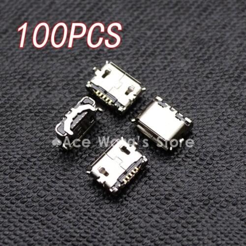 100pcs Micro USB Jack Connector Female 5 pin Charging Socket For Mobile phone MP3 MP4 PDA