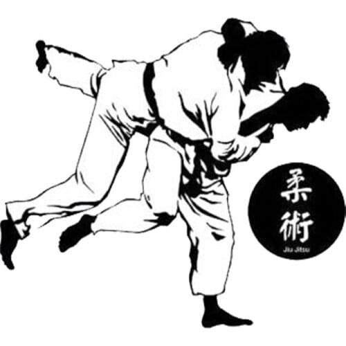 13cm*11.5cm Creative Sashion Chinese Kung Fu Jiu Jitsu Car Styling Car Sticker Decal C5-1818