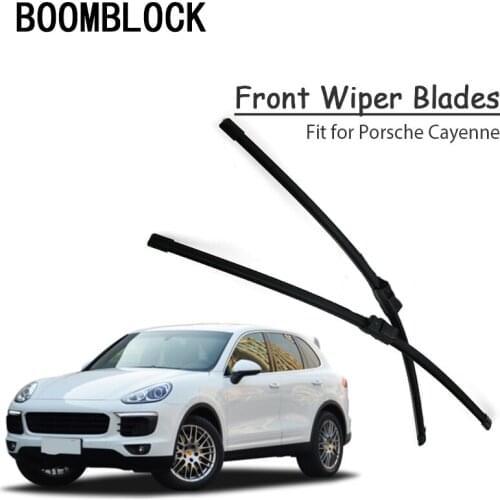 BOOMBLOCK 2pc Car Windshield Rubber Wiper Blades Arm Kit For Porsche Cayenne LDH 2017 2016 2015 2014-2002