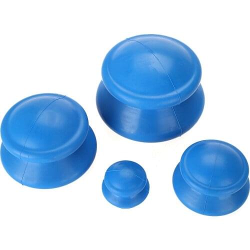 4pcs Silicone Vacuum Cups Cupping Health Care Rubber Cupping Device Fitness Cupping Massage Product Tool