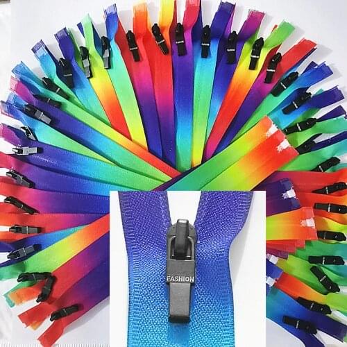5pcs 3# Open end 20/70 cm (8/27.5 inch) colorful nylon zipper, Printed Nylon Zippers DIY tailoring,sewing craft Garment