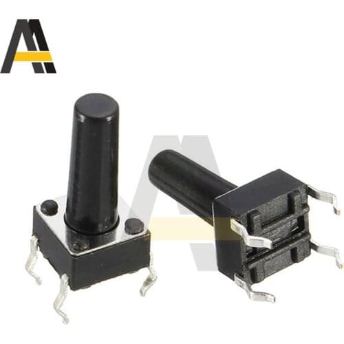 50pcs/lot Four feet normally patch button 6*6*9mm 6*6*13mm open Light touch switch Normally closed switch Micro touch switch