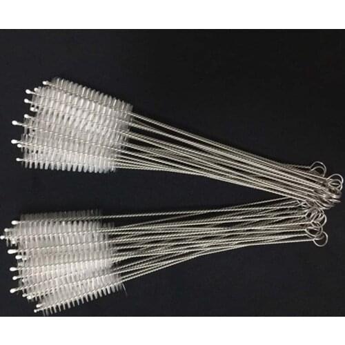 50Pc Reusable Straw Cleaning Brushes Stainless Steel Wash Drinking Pipe Straw Brush Cleaner Household Kitchen Accessory 200*10mm