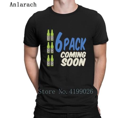 6 Pack Coming Soon T Shirt Crazy Round Neck Create Trendy Workout Gym Mens Tee Shirts Unique Fitness Clothing Building Sunlight