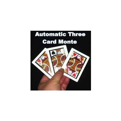 Automatic Three Card Monte (Poker Size,8.8x6.4cm),Magic Trick,Stage,Mentalism,Close Up,Illusions,Party Trick,Comedy,Accessories