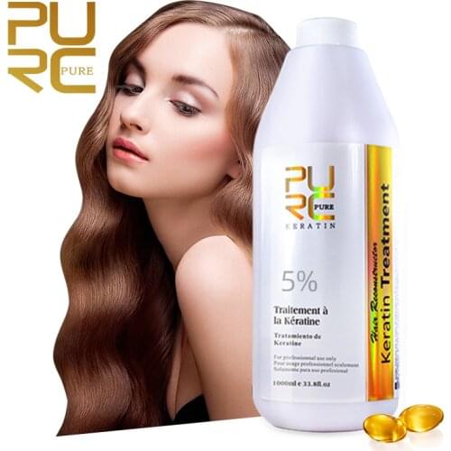 PURC 1000ml Brazilian Keratin Hair Treatment Straightening Hair Formalin Hair Scalp Treatment Professional Hair Care Products