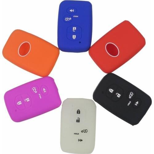 Kutery 10PCS 4 Buttons Key Case Silicone Protect Shell For Toyota Highlander Prius V Venza Land Cruiser Camry