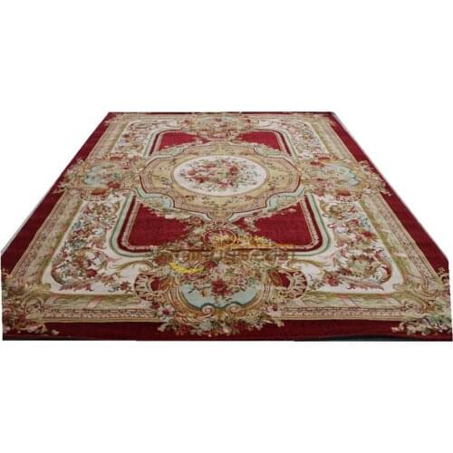 Handmade French Aubusson Savonnerie Design Rug French Savonnerie Carpets Handmade Classic Knitting