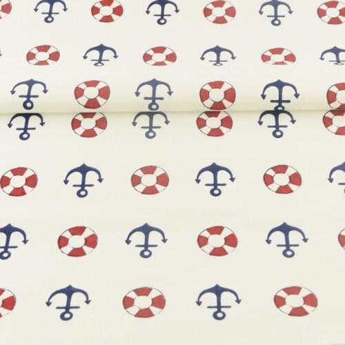 Home Textile 100% Cotton Fabric Sea Anchors Designs Sewing Cloth Decoration Bedding Scrapbooking Tissue Quilting Patchwork Twill