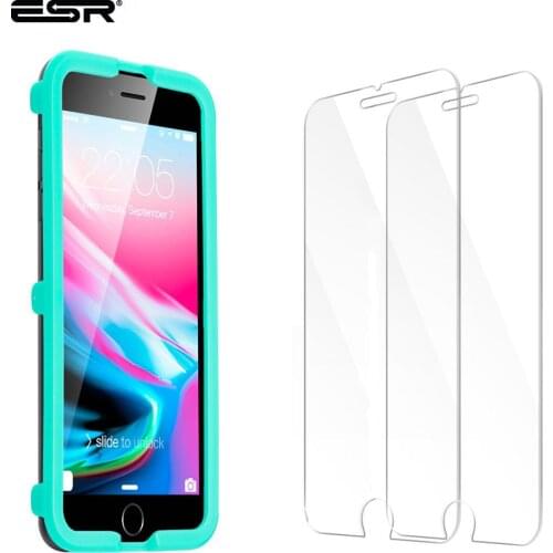 ESR 2pcs Screen Protector for iPhone XR 11 X XS 11Pro XS Max 8 7 Plus Tempered Glass Screen Protector Protective Flim for iPhone