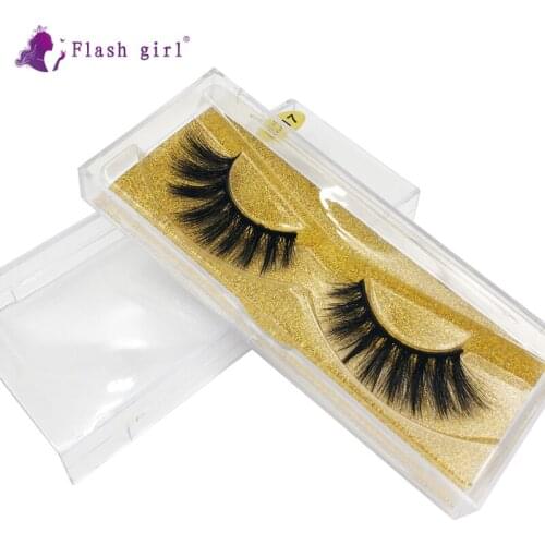 Flash Girl Professional 3D Mink False Eyelashes Thick Makeup Eyelash Extension Natural Volume Soft Fake Eye Lahses Z-17