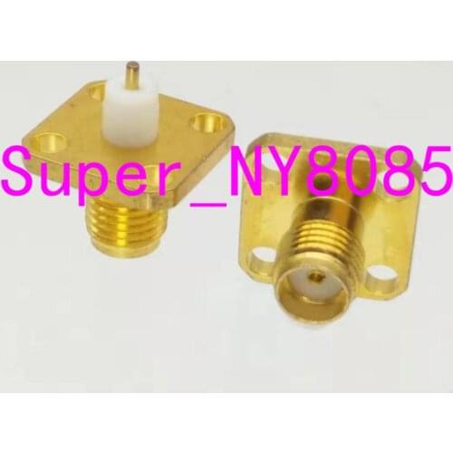 SMA female jack with 4 holes flange PTFE deck solder RF Coaxial connector