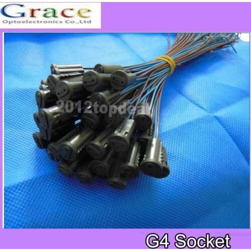 Hot sale 100pcs/lot G4 lamp base Holder head g4 socket for G4 Halogen lampcrystal light led light Heads