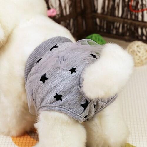 Cotton Female Dog Diaper Physiological Pants Yorkshire Washable Sanitary Panties Shorts Underwear Lace Edge For Small Dogs Pant