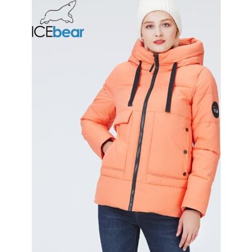 ICEbear 2021 new womens winter padded jacket windproof and warm womens short coat fashionable female clothing GWD21526I