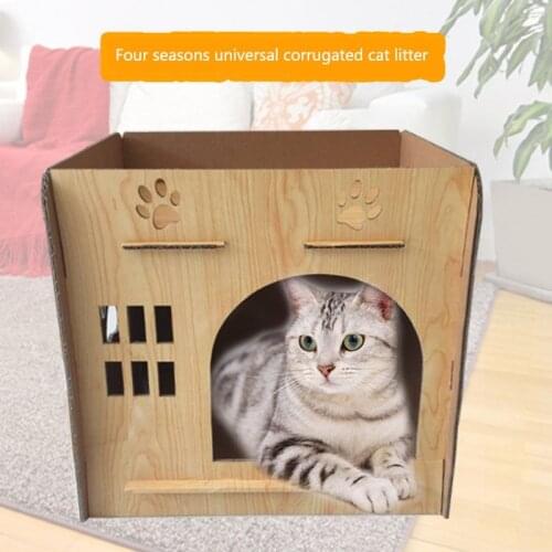 Cat Toys Corrugated Paper Assembling Cat Litter Cat Scratching Board Cat Supplies Cat Litter Dual-purpose Play For Cats