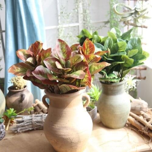 Simulation Plant Magnolia Leaf Artificial Flower Home Christmas Decoration Wedding Plant Wall Artificial Flower Accessories