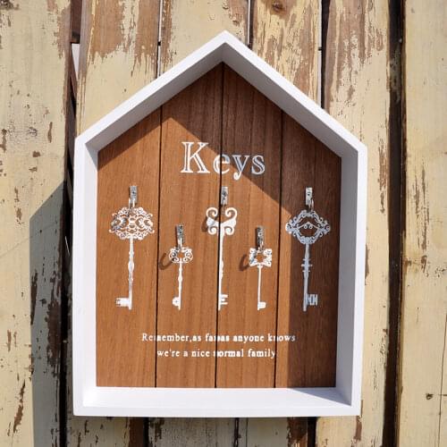 Letters Design Retro Key Storage Box Vintage Wall-mounted Creative Home Ornaments Hanger Shelf