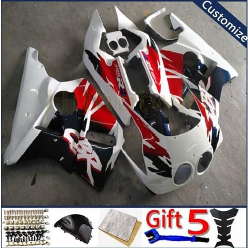Custom ABS plastic Fairings hull For CBR400RR NC23 1988 1989 CBR 400 RR NC23 88 89 motorcycle bodywork kit white