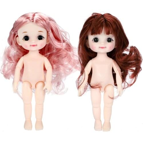 BJD Doll Dimple Smile 13 Moveable Jointed 16cm Surprise Blyth Dolls Toys Baby Naked Nude Women Body Dolls for Girls Gift Toy