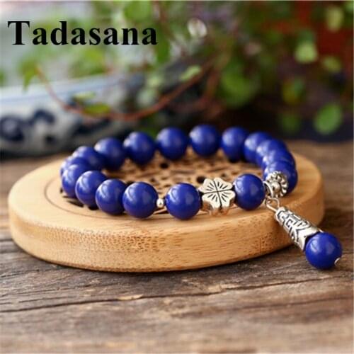 Fashion Design Accessories Women Bracelets Silver Natural Stone Jewelry Handmade Beads Bracelet With Charms Spiritual Gift