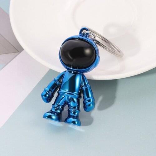 Fashion Handmade 3D Astronaut Space Robot Spaceman Keychain Keyring Alloy Gift for Women Men Boyfriend Girlfriend