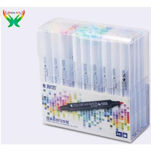 Sta 12/24/36/48/60 color 3203 alcohol oily double head color marker set student hand drawing design cartoon special color pen